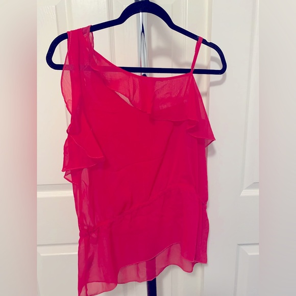 EXPRESS women’s sheer ruffle top - Picture 3 of 3
